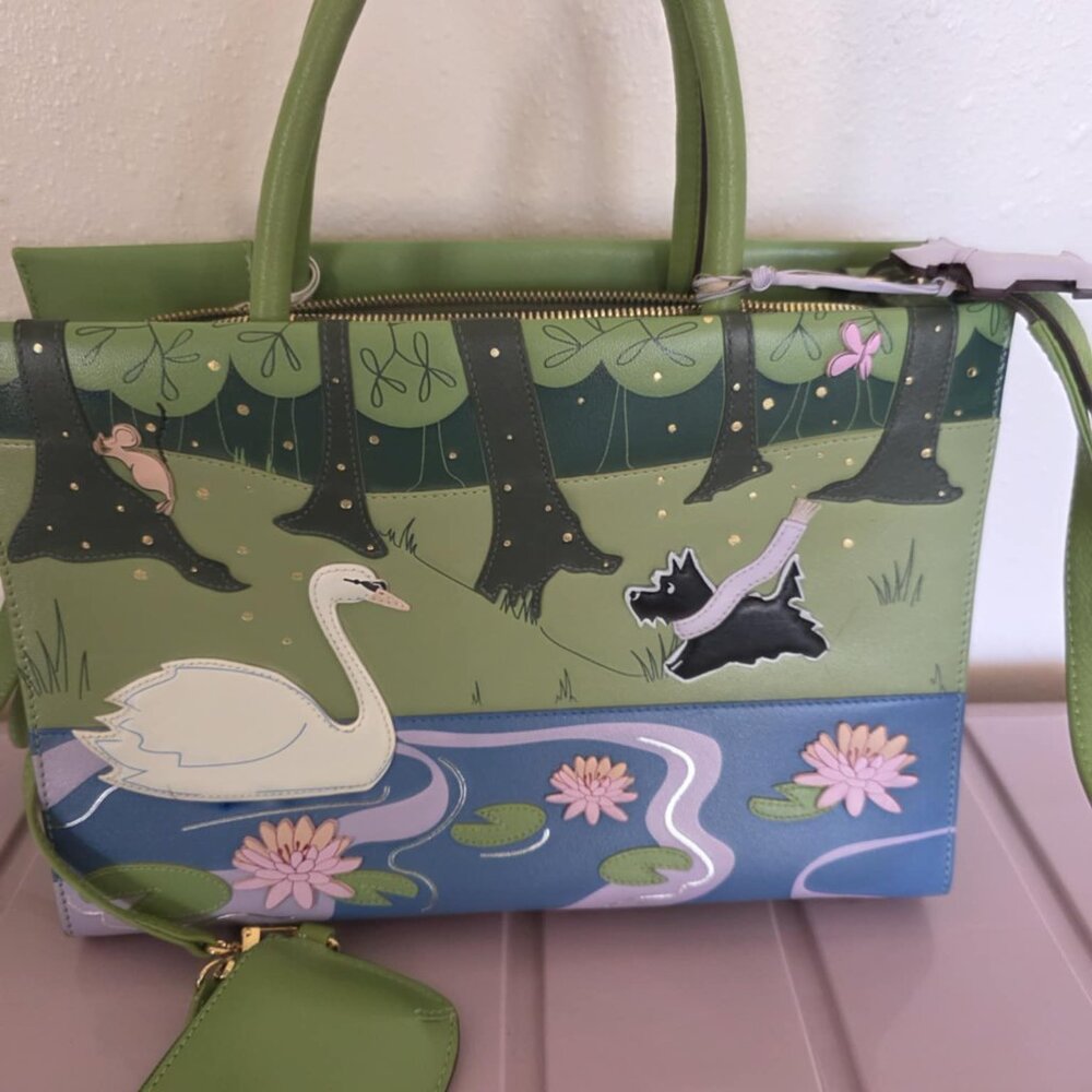 Radley of London Into The Woods Medium Zip-Top Leather Satchel w/ Tags